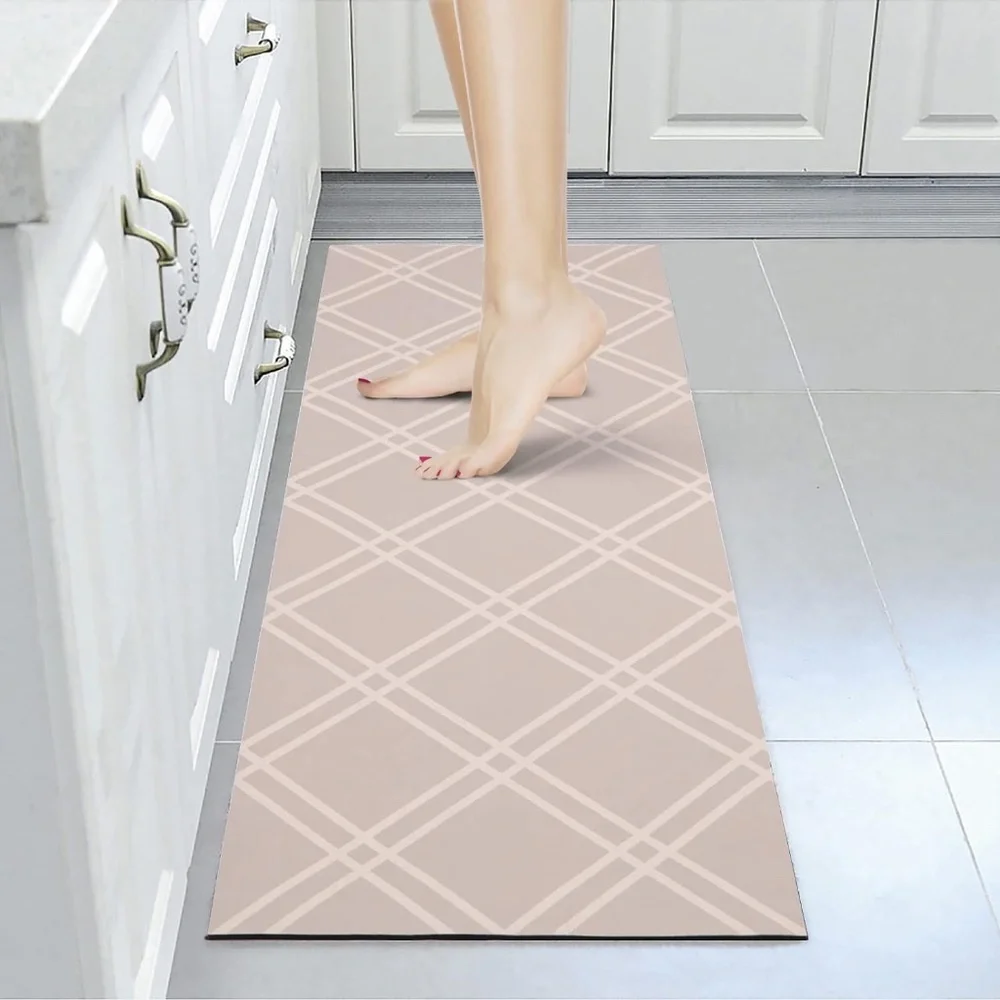 Tosuoka Kitchen Mat Cushioned Anti Fatigue, Waterproof Kitchen Runner (47”X17”)